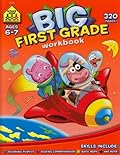 School Zone Big First Grade Workbook: 320 Pages, 1st Grade, Reading Comprehension, Phonics, Spelling, Vocabulary, Basic Math, Time, Money, Fractions, Ages 6 to 7