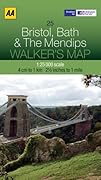 AA Walker's Map Bristol, Bath & The Mendips