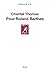 Pour Roland Barthes