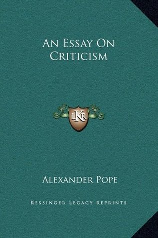 An Essay On Criticism