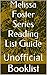 Melissa Foster Series Unofficial Reading List Guide (Hart Roger's Reading List Guides Book 111)
