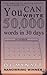 You CAN Write 50,000 Words in 30 Days