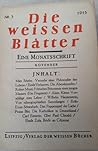 Die weißen Blätter: eine Monatsschrift, 1. Jahrg., Heft 3, Nov. 1913