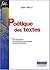 Poétique des textes
