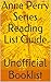 Anne Perry Series Unofficial Reading List Guide (Hart Roger's Reading List Guides Book 28)
