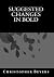 Suggested Changes in Bold