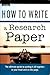 How to Write a Research Paper
