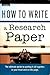 How to Write a Research Paper by SparkNotes Editors