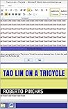Tao Lin On A Tricycle (People On Things Book 1) Tao Lin On A Tricycle (People On Things Book 1)