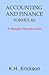 Accounting and Finance Formulas by K.H. Erickson