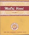 Matri Vani: Volume I Matri Vani: Volume I