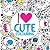 I Heart Cute Colouring by Jess Bradley