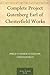 Complete Project Gutenberg Earl of Chesterfield Works