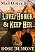 Love, Honor & Keep Her (Faithful Mail Order Bride)