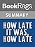Summary & Study Guide How Late It Was, How Late by James Kelman