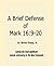 A Brief Defense of Mark 16 by James Snapp Jr.