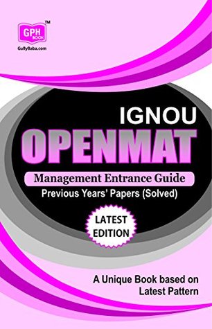 Openmat Management Entrance Guide (IGNOU Help book for MBA Entrance Guide Book in English Medium) 2015