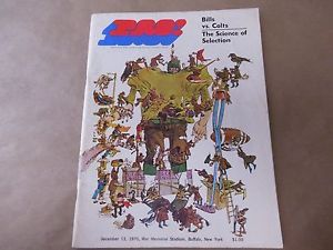 Official NFL Magazine/Program Dec 13 1970 BUFFALO BILLS VS BALTIMORE COLTS