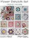 Crochet Pattern Flower Dishcloth Set PB165 Crochet Pattern Flower Dishcloth Set PB165