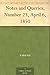 Notes and Queries, Number 23, April 6, 1850