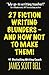 27 Fiction Writing Blunders - And How Not To Make Them! (Bell on Writing)