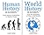 History: 2 in 1 History in 50 Events Box: Human History + World History  (History in 50 Events Series Book 10)