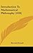 Introduction To Mathematical Philosophy (1920)