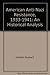 American Anti-Nazi Resistance, 1933-1941: An Historical Analysis