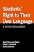 Students’ Right to Their Own Language by Staci Perryman-Clark Students’ Right to Their Own Language by Staci Perryman-Clark