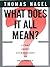 What Does It All Mean? A Very Short Introduction to Philosophy