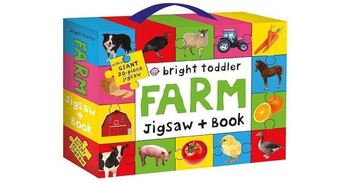Bright Toddler Jigsaw And Book Set Farm By Priddy Roger