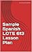 Sample Spanish LOTE 613 Lesson Plan
