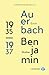 Correspondencia Walter Benjamin - Erich Auerbach by Walter Benjamin