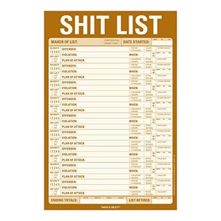 NOT A BOOK: Shit List Pad (Office Product)