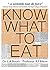 Know What to Eat: 1
