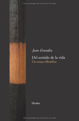 Del sentido de la vida (Paperback)