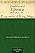 Conditions of Existence as Affecting the Perpetuation of Living Beings