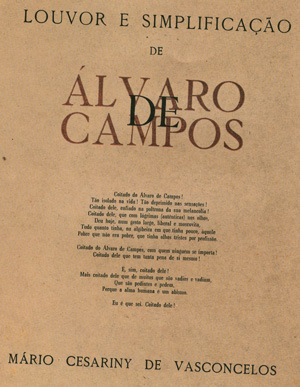 Louvor e Simplificação de Álvaro de Campos (Paperback)