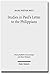 Studies in Paul's Letter to the Philippians (Wissenschaftliche Untersuchungen Zum Neuen Testament)