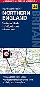 AA Road Map Britain: Northern England