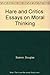 Hare and Critics: Essays on Moral Thinking