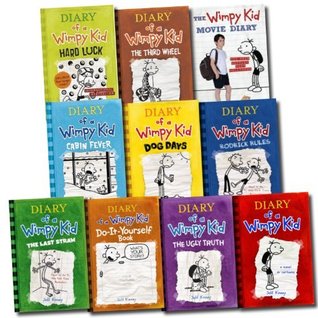 Jeff Kinney 10 Books Set Diary of a Wimpy Kid Collection (Paperback)