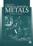 A Manual for the Chemical Analysis of Metals (Astm Manual Series)