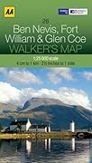 AA Walker's Map Ben Nevis, Fort William & Glen Coe