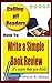 How To Write a Simple Book Review: It's easier than you think