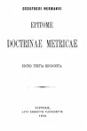 Epitome Doctrinae Metricae (Latin Edition)