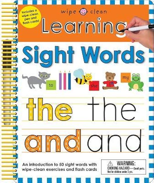 Wipe Clean: Learning Sight Words: Includes a Wipe-Clean Pen and Flash Cards! (Wipe Clean Learning Books)