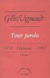 Tenir Paroles: chansons 1958-1967 volume 1 Tenir Paroles: chansons 1958-1967 volume 1