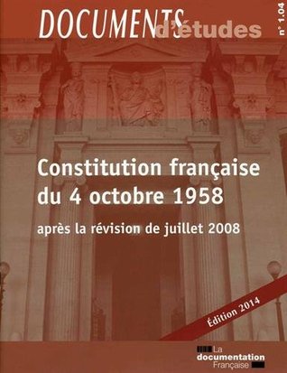 La constitution française du 4 octobre 1958 (Paperback)
