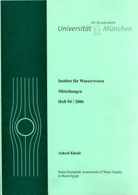 Socio-Economic Assessment of Water Supply in Rural Egypt (El-Gharbia Governorate, Saft Torab Case)